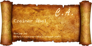 Czeiner Ábel névjegykártya