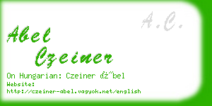 abel czeiner business card